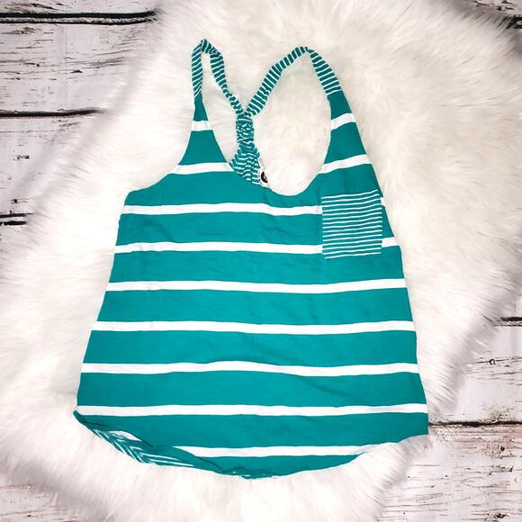 Roxy Silver Strand Racer Back Tank Top Aqua Blue - Picture 1 of 6